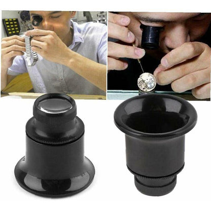 Magnifying Glasses, 20X Magnification Watchmaking Tool Magnifier Loupe Magnifier Set For Watching Jewelry Repair.