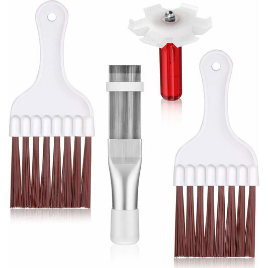 4 Pieces Air Conditioner Condenser Comb Air Conditioner Comb Ac Fin Comb Refrigerator Stainless Steel Comb, 3 Styles.