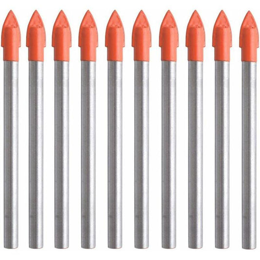 10 Steel Drill Bit For Tile Glass Ceramic Marble And Mirror 6Mm Tungsten Carbide Tip For Hard And Fragile Materials.