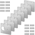 8 pcs Stainless Steel Cabinet Hinge Repair Plate With 48 Screws