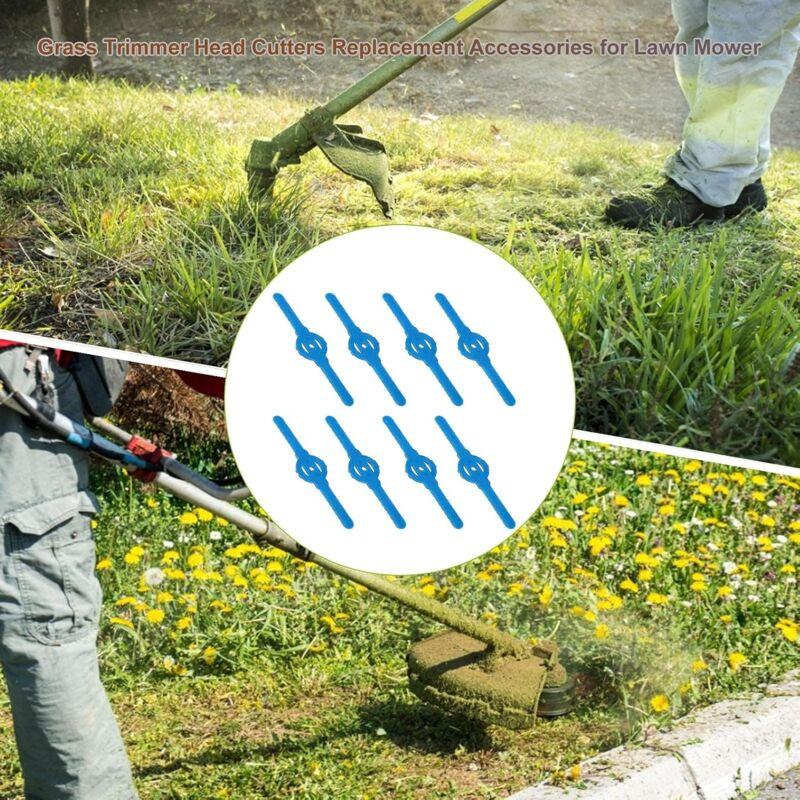 8 pcs Plastic Trimmer Replacement Blades For Grass Trimmer Plastic Lawn Mower Blades, Grass Trimmer Brush Cutter Grass.