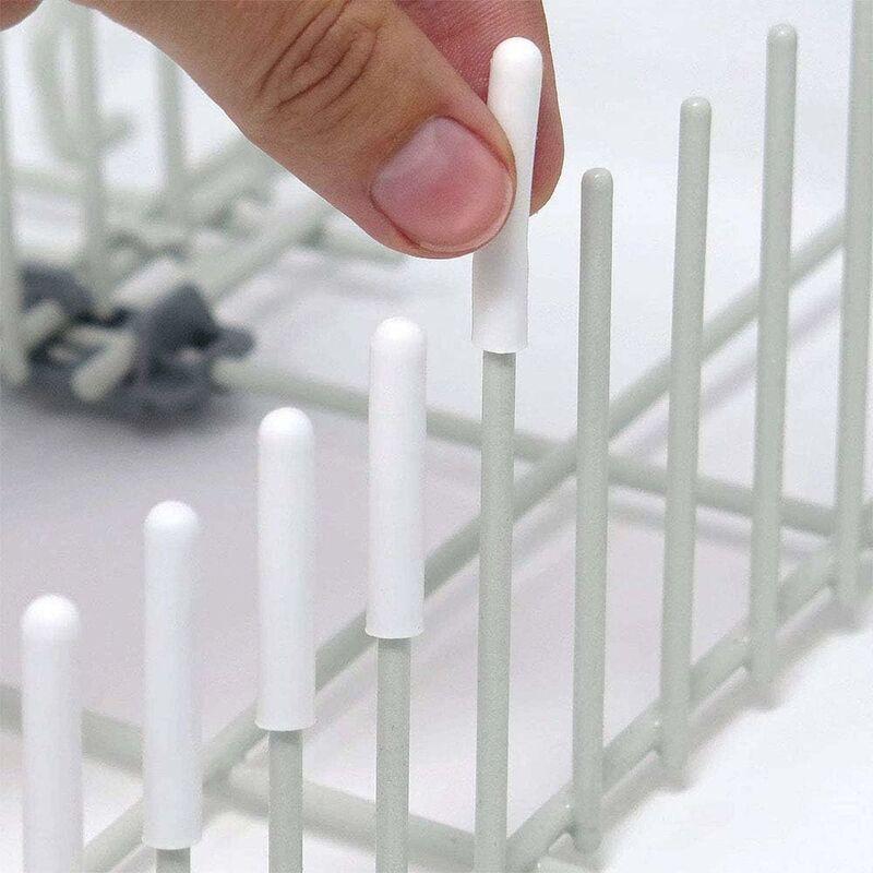 120 Pieces Dishwasher Caps, Inner Diameter 3Mm Pvc Protective Cover, Dish Basket, 325Mm (White).