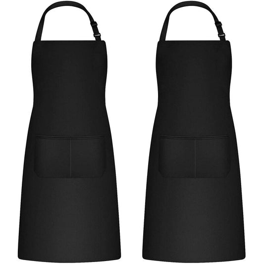 2 Pieces Kitchen Aprons For Men Women, Household Apron Tool Holder Aprons With 2 Pockets For Bbq, Adjustable Adult