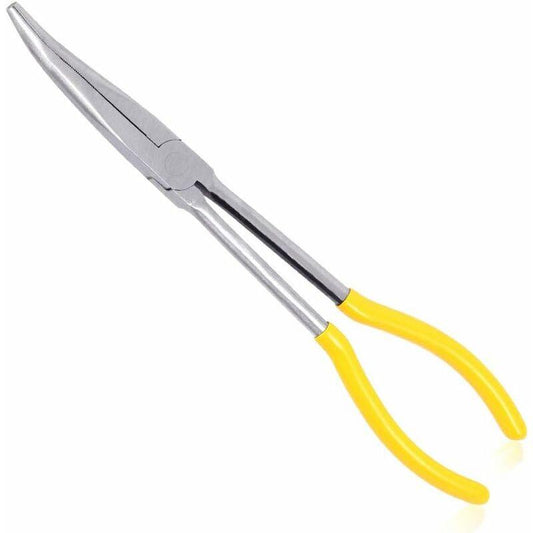 25 Degree Angled Long Nose Pliers - 11" - Long Reach - Jaws.
