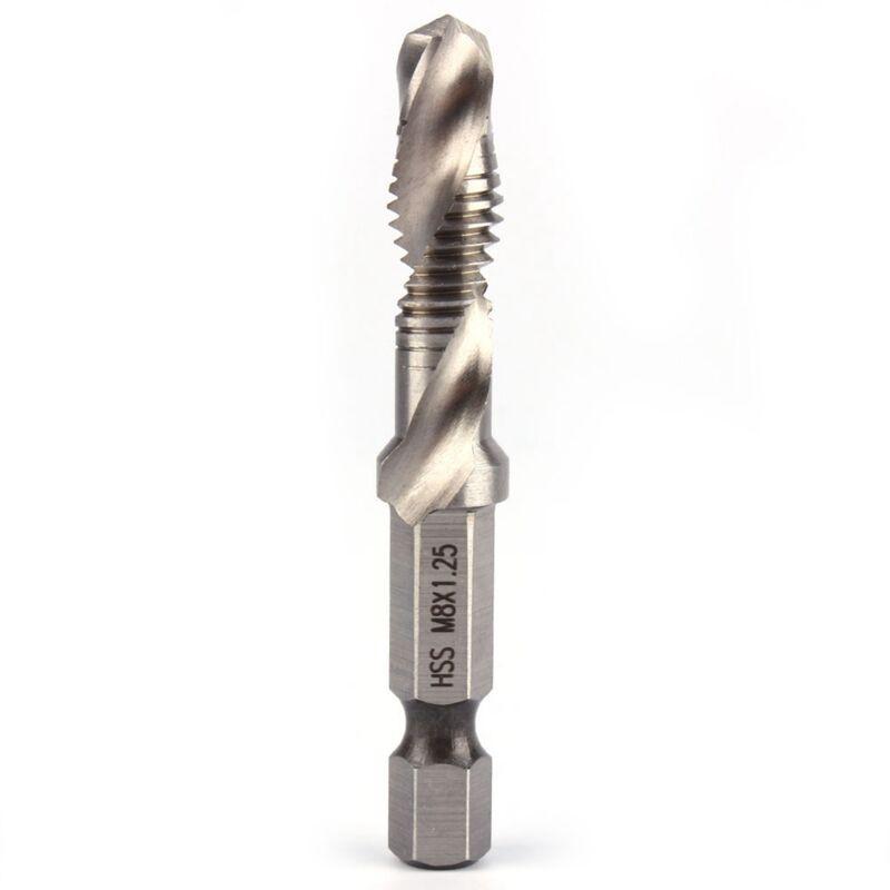 Eosnow M8 Hss 1/4" Hex Shank Drill Bit & Countersink Drill Bits Power Tool Part.