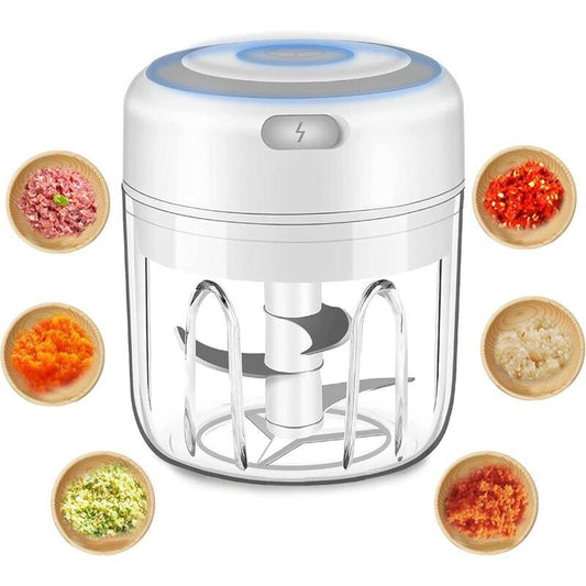 Cordless Electric Food Chopper, Mini Food Processor, 250Ml, Easy To Clean And Replace, Durable Electric Blender For.
