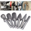 6 pcs Double Cut Tungsten ROtary Burr Set 6Mm Shank Tungsten Files Filing/Engraving/Grinding Bits For ROtary Tools.