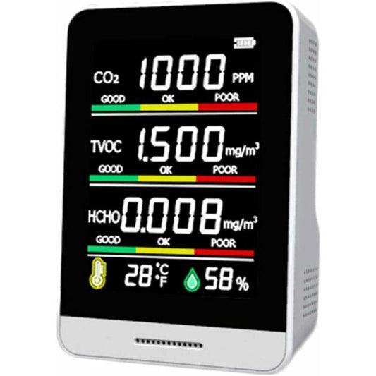 Co2 Detector Temperature Humidity Detection Tool Smart Office Indoor Outdoor High Precision Fast Detection.