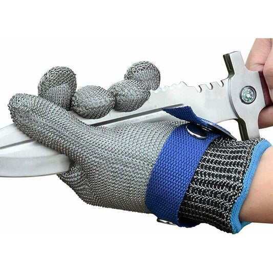 Cut Resistant Glove Iso-F Cut Resistant Gloves Stainless Steel Glove For Kitchen Butcher Outdoor Work.