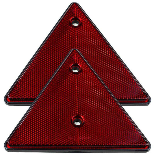 2 pcs Set Screw-On Triangle Trailer Reflectors.
