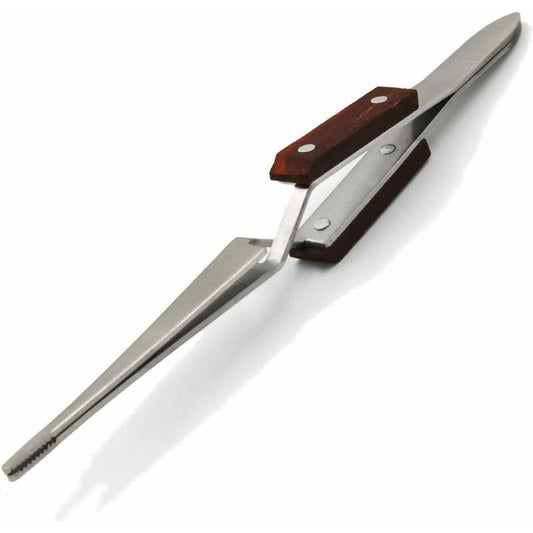 Industrial Precision Welding Tweezers With Fiber Handle Cross Tweezer Fine Tip Straight Stainless Steel For Electronic.