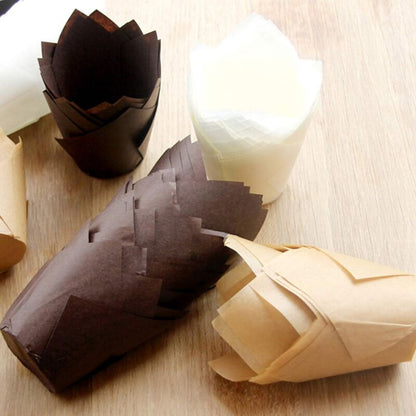 150 pcs Baking Paper Muffin Cups Tulip Baking Paper Cups Cupcakes And Muffins For Wedding Party Birthday 5Cm