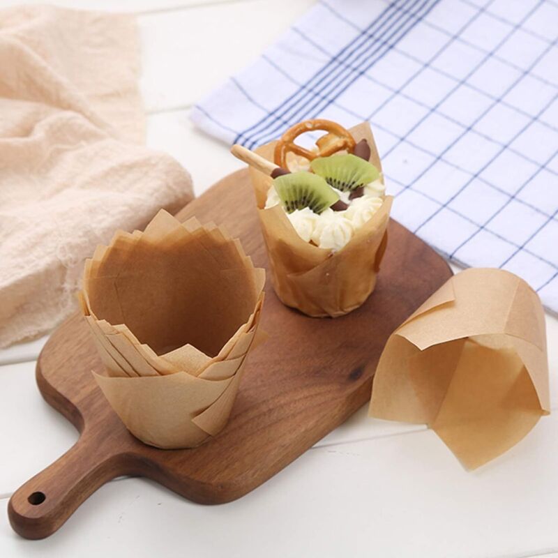 150 pcs Baking Paper Muffin Cups Tulip Baking Paper Cups Cupcakes And Muffins For Wedding Party Birthday 5Cm