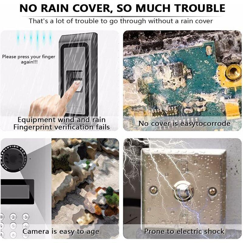 Waterproof Metal Cover For Video Camera, Doorbell, Door Lock, Access Door Knob, Protects Device From Sun And Raindrops,.