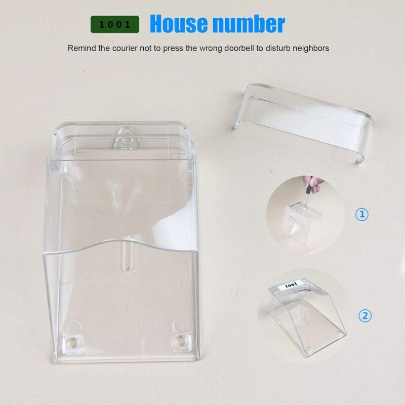 Transparent Protective Cover For Outdoor Doorbell, Waterproof, Wireless, Wall Mount - 11 X 6 X 5 Cm.