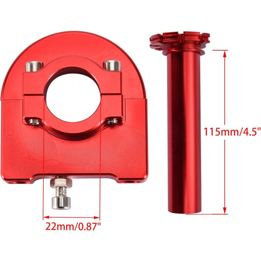 7/8" 22Mm Twist Throttle Grip With Handlebar Clamp Replacement For 50Cc 70Cc 90Cc 110Cc 125Cc Sport Motocross Dirt Pit