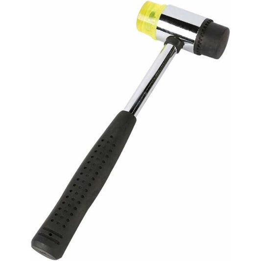 Rubber Hammer Double Head Mounting Hammer Double Sided Mallet Diameter 35 Mm Aluminium Hammer Tools Repair Kit (Black).