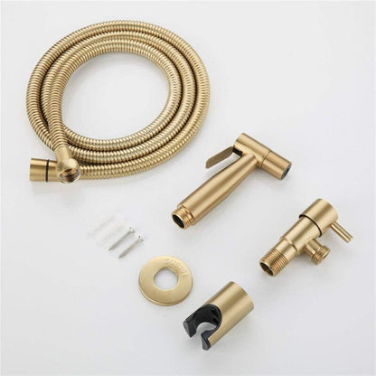 Stainless Steel Toilet Bidet Shattaf Faucet Sprayer, Bidet Sprayer Kit (Gold)