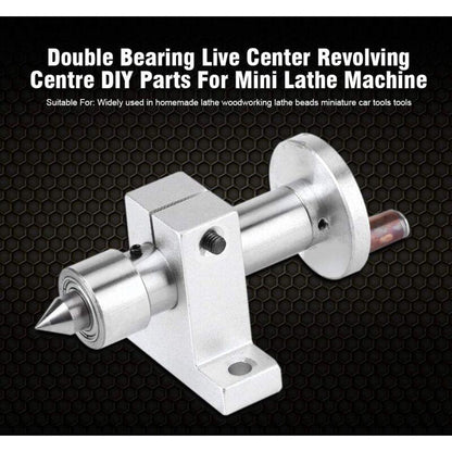 Turning Center ROtating Center Accessory For Lathe Machine Mini Ball Bearing With 2 Wrenches Woodworking Carpentry.