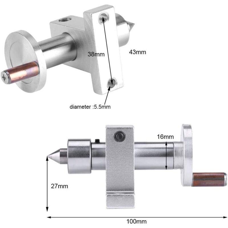 Turning Center ROtating Center Accessory For Lathe Machine Mini Ball Bearing With 2 Wrenches Woodworking Carpentry.