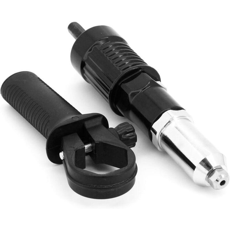Riveter Adapter, Rivet Gun Adapter Kit For Cordless Electric Drill, Electric Rivet Gun Riveting Tool.