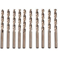 10 pcs M35 Hss Cobalt Gold Twist Drill Bits Metric High Speed Steel 6Mm X 93Mm For Drilling Stainless Steel And Metal.