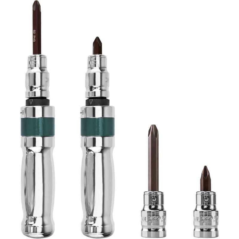 Impact Screwdriver Set, Impact Driver + Adapter + Bits, 12 Pieces, 1/2".