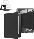 360Â° Rotating & Detachable Magnetic Case for 6.8" Kindle Paperwhite 11th Generation (2021)  â Auto Wake/Sleep, Hands-Free Stand, Clear Back Cover (black).