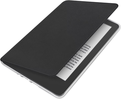 360Â° Rotating & Detachable Magnetic Case for 6.8" Kindle Paperwhite 11th Generation (2021)  â Auto Wake/Sleep, Hands-Free Stand, Clear Back Cover (black).