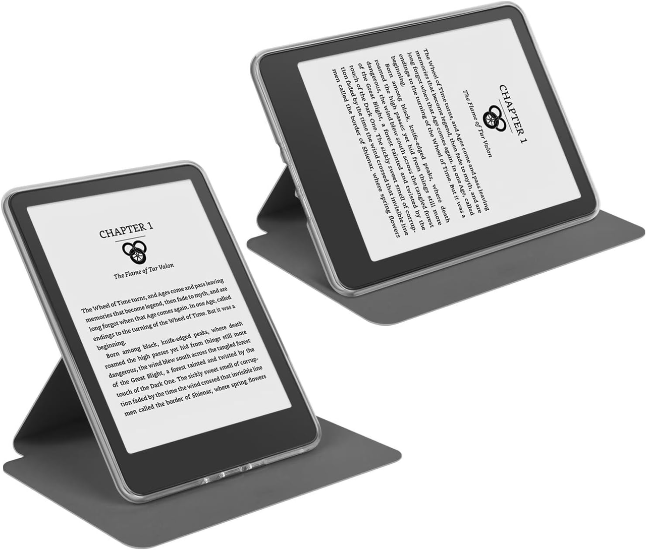 360Â° Rotating & Detachable Magnetic Case for 6.8" Kindle Paperwhite 11th Generation (2021)  â Auto Wake/Sleep, Hands-Free Stand, Clear Back Cover (black).