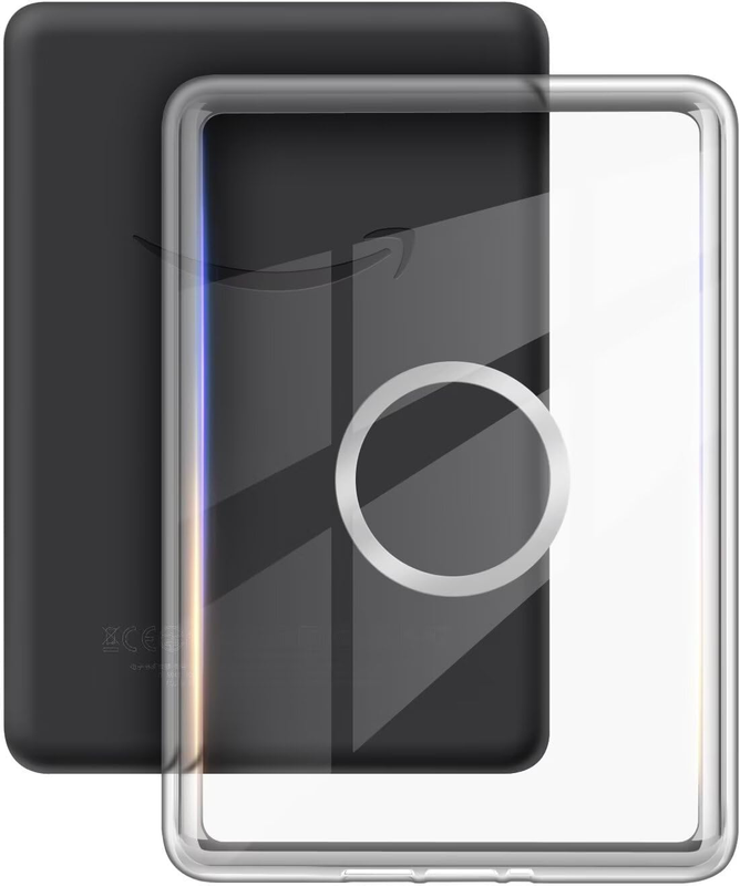 360Â° Rotating & Detachable Magnetic Case for 6.8" Kindle Paperwhite 11th Generation (2021)  â Auto Wake/Sleep, Hands-Free Stand, Clear Back Cover (Dark Green).