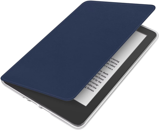 360Â° Rotating & Detachable Magnetic Case for 6.8" Kindle Paperwhite 11th Generation (2021)  â Auto Wake/Sleep, Hands-Free Stand, Clear Back Cover (Dark Blue).