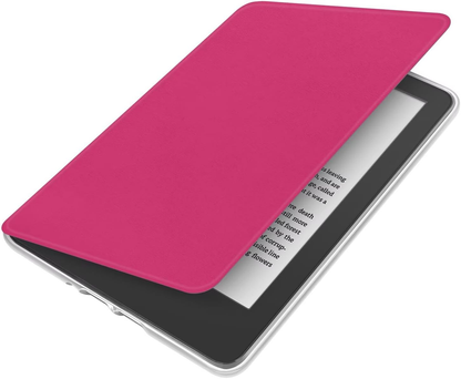360Â° Rotating & Detachable Magnetic Case for 7" Kindle Paperwhite 12th Generation (2024)  â Auto Wake/Sleep, Hands-Free Stand, Clear Back Cover (Rose Red).