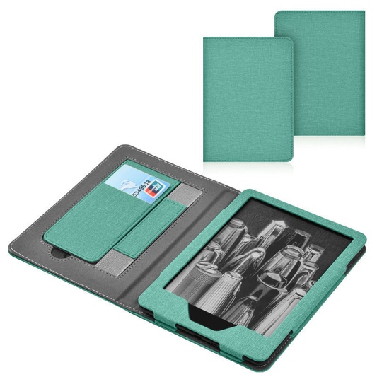Lainergie Case for Kindle Paperwhite 7"/6.8" (12th/11th Gen, 2024/2021) , Slim PU Shell Cover with Stand, Hand Strap, Auto-Wake/Sleep Feature Not for TCL, Green.