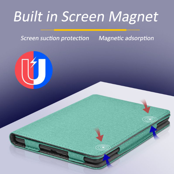 Lainergie Case for Kindle Paperwhite 7"/6.8" (12th/11th Gen, 2024/2021) , Slim PU Shell Cover with Stand, Hand Strap, Auto-Wake/Sleep Feature Not for TCL, Blue.