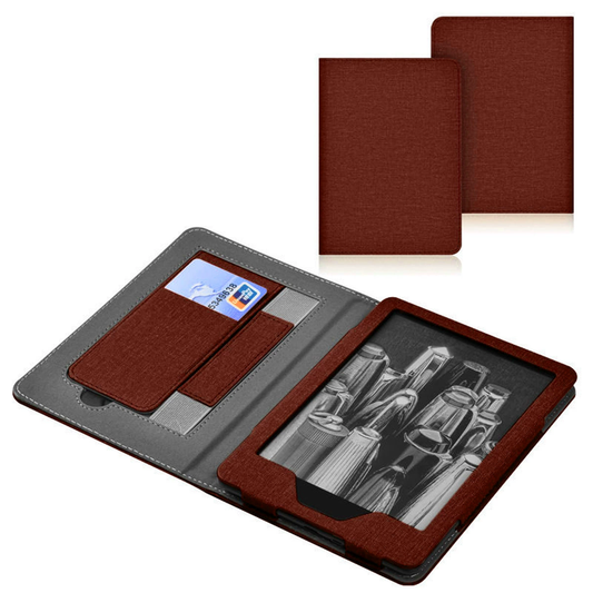 Lainergie Case for Kindle Paperwhite 7"/6.8" (12th/11th Gen, 2024/2021) , Slim PU Shell Cover with Stand, Hand Strap, Auto-Wake/Sleep Feature Not for TCL, Burgundy.