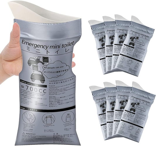 Disposable Emergency Urinal Bag, 8/12/20 Pack Portable Camping Pee Bags, Travel Pee Bags, Traffic Jam Emergency Portable Urine Bag, Vomit Bags, for Men Women Kids Children Patient.