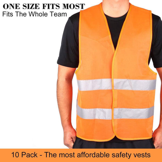 DoodadealsÂ® 2x Adult Safety Vest - Safety Vest - Car - Orange.