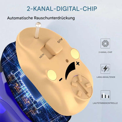 Hearing aids, wireless charging hearing aids, hearing aids with magnetic charging case, dual-channel digital in-ear hearing aids with noise reduction..