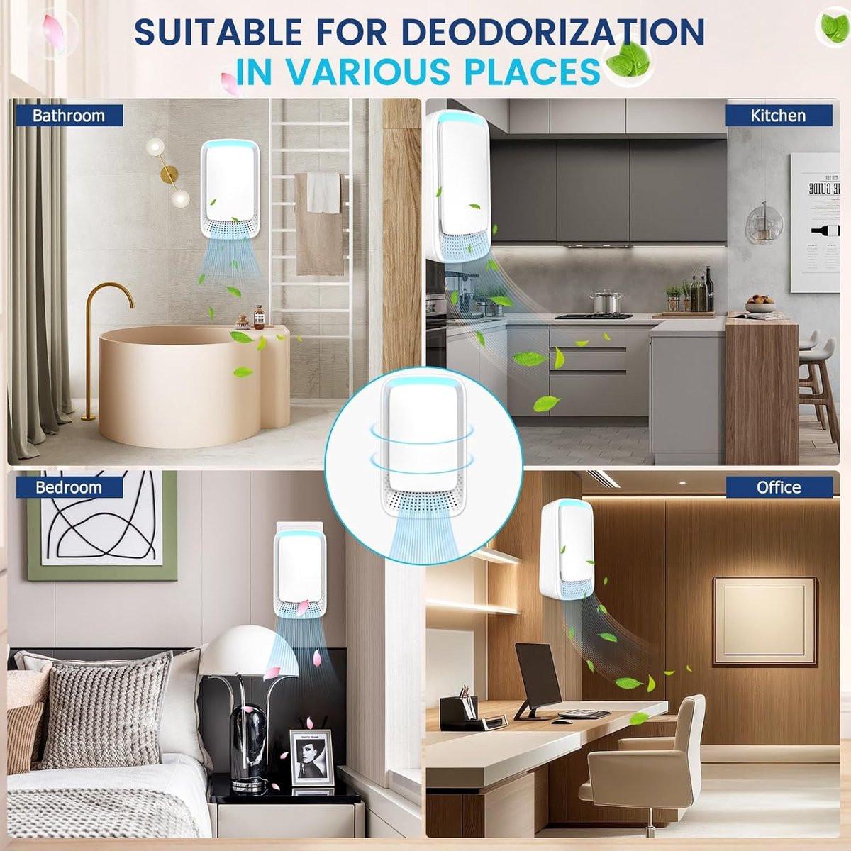Air Purifier - Pack of 2 Plug-in Negative Ion Air Purifiers - Negative Ion Air Purifier - Home Air Purifier - Negative Ion Air Purifier - Deodorizer - Ionizer - Wit.
