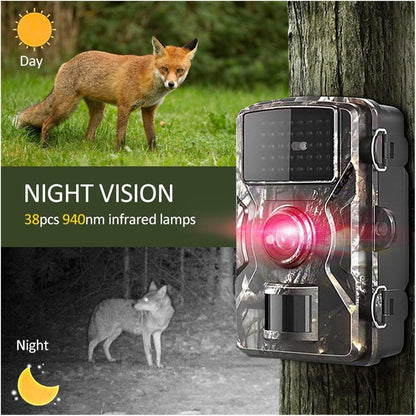 Rechargeable wildlife camera with night vision - 10 x 13.2 cm - IP66 waterproof - 1.3 m range - 1080p - 32 GB SD card included - For wildlife monitoring - For outdoor use.