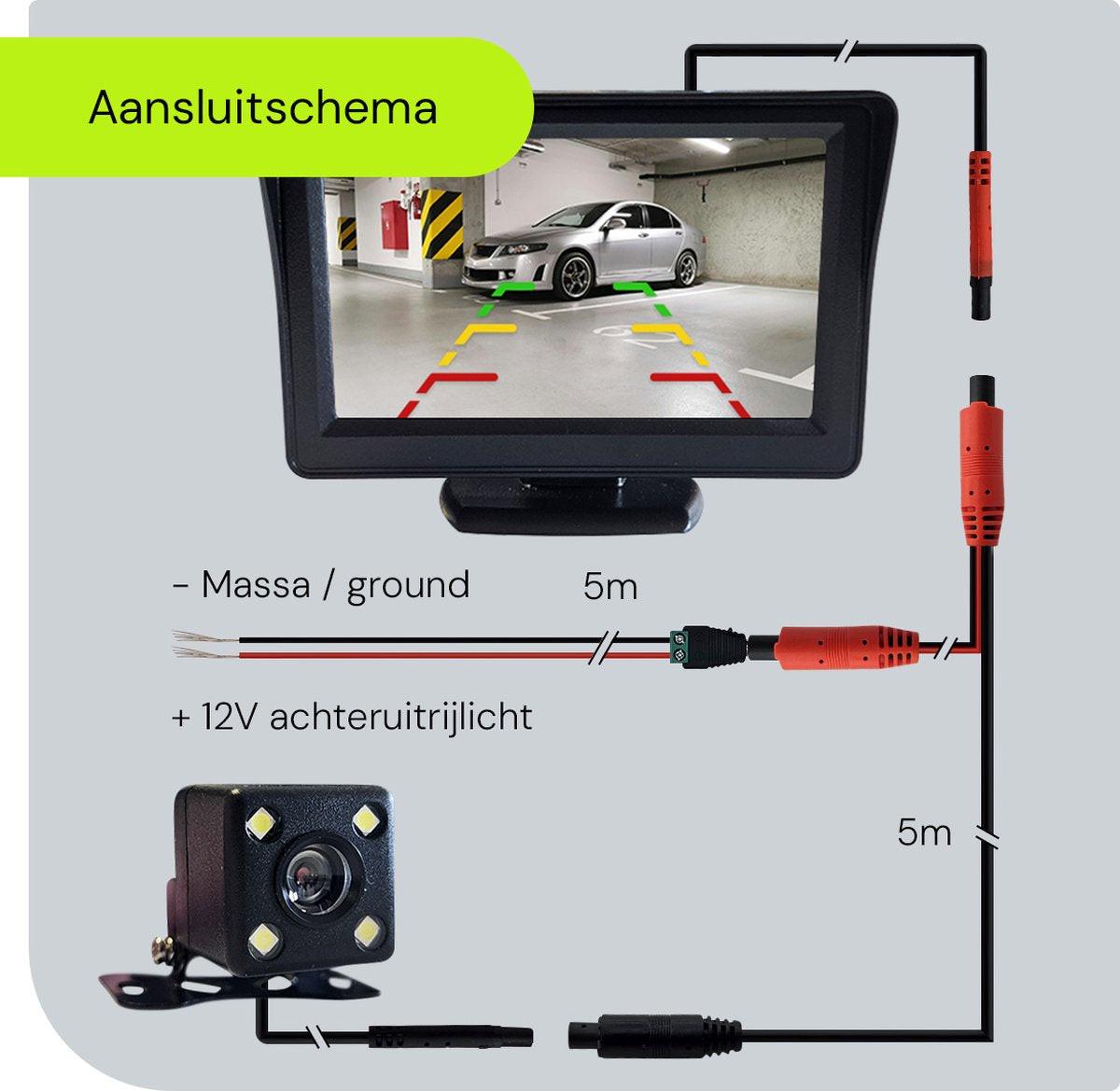 ProcarÂ® ARC1 HD Parking Backup Camera + 4.3-inch TFT LCD Monitor - Black.
