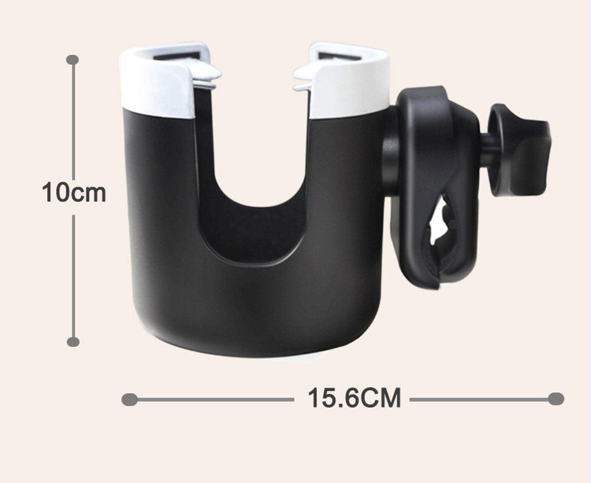 Stroller cup holder, universal stroller/pram cup holder, baby stroller organizer, drink and coffee cup holder with phone storage box, suitable for baby and bicycle.