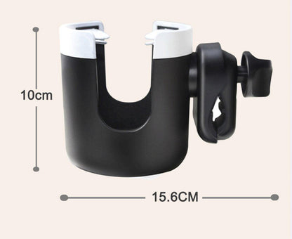 Stroller cup holder, universal stroller/pram cup holder, baby stroller organizer, drink and coffee cup holder with phone storage box, suitable for baby and bicycle.