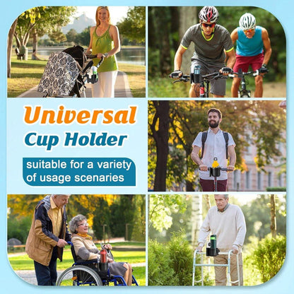 Stroller cup holder, universal stroller/pram cup holder, baby stroller organizer, drink and coffee cup holder with phone storage box, suitable for baby and bicycle.