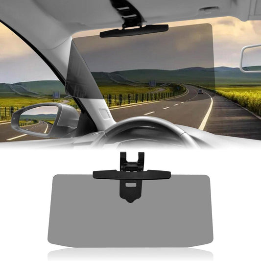 Car Sunshade - Universal - Polarized Anti-Glare - Sun Visor Extension - Powerful Light Blocking - Anti-Glare Protection - Diffused Light - Safe Driving - UV Protection - 32 x 14.5 cm - Black.