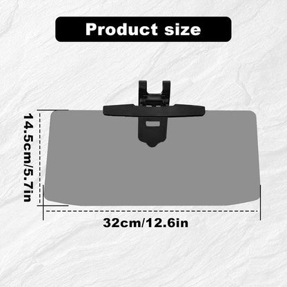 Car Sunshade - Universal - Polarized Anti-Glare - Sun Visor Extension - Powerful Light Blocking - Anti-Glare Protection - Diffused Light - Safe Driving - UV Protection - 32 x 14.5 cm - Black.