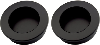 Pull handle - Matte Black - Round - Ø40mm - Sliding door handle - Set of 2