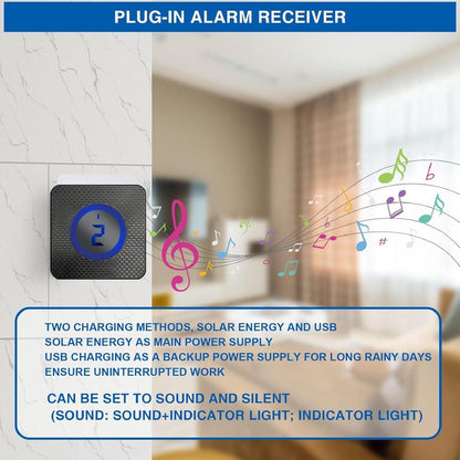 Driveway Alarm - Entry Detector - Solar Driveway Alarm - Passage Detector - Wireless = Security - Weatherproof Access Detector.