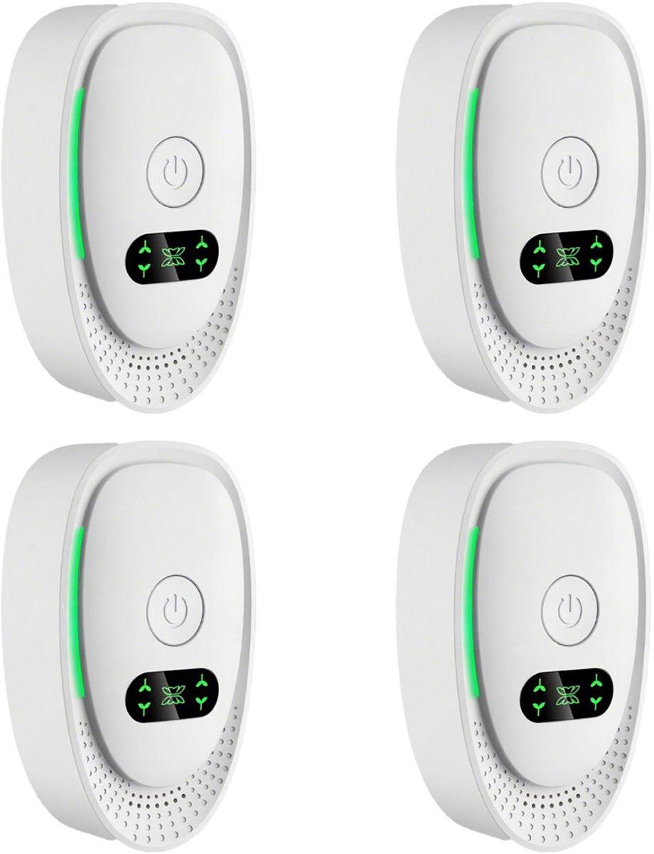 Plug-in Negative Ion Air Purifier (4-Pack) - Mini Portable Negative Ion Generator for Home, Quiet Deodorizer for Pets, Toilet, Office, Bedroom.